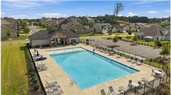 Community pool and cabana at The Overlook at Barber Rock in walking distance of the home.