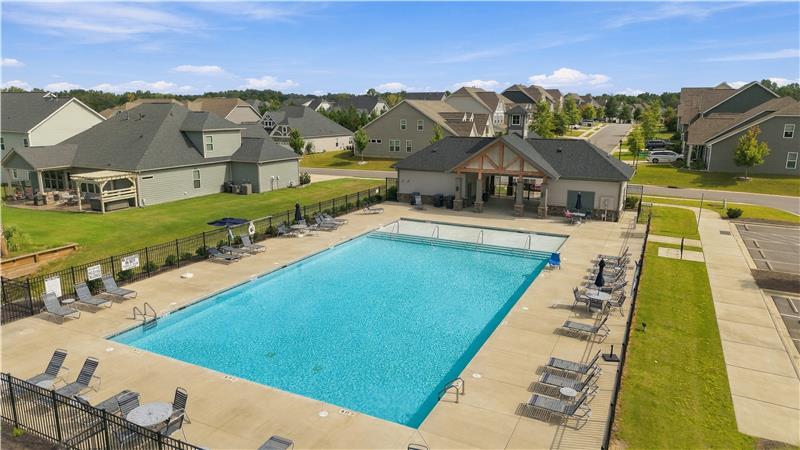 Spend summer days poolside at the community poolan inviting spot to cool off, relax and meet up with friends.