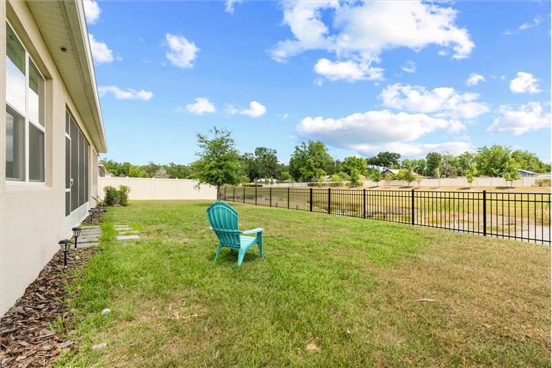Backyard view to pond