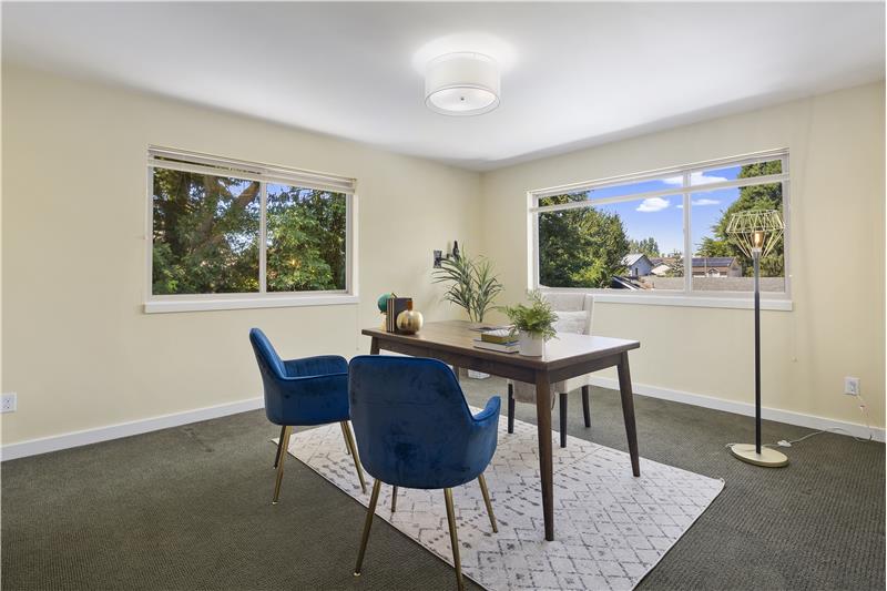 3rd bedroom on 2nd floor, decorated as office