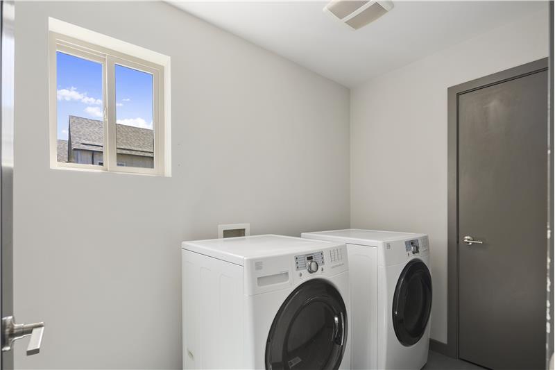 Laundry is upstairs