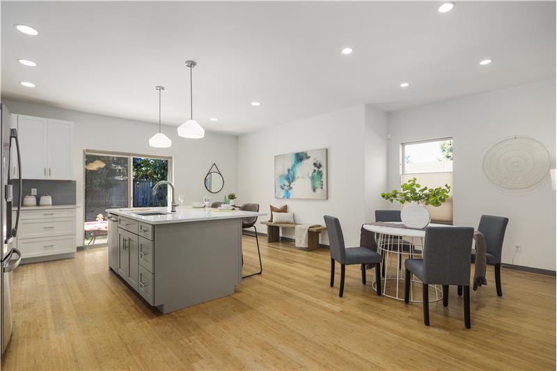 Kitchen Island is custom build by current owner.