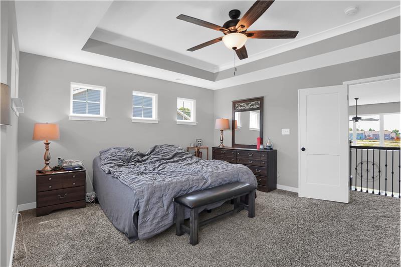 Master Bedroom with Trey ceiling - 875 Ventura Dr