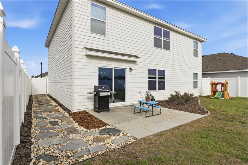 Rear Patio and Walkway