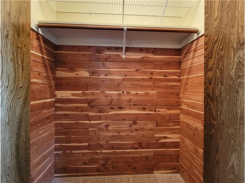 Cedar lined closet just oozes with charm.