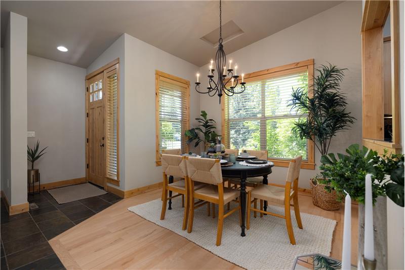 Dining area and foyer when you walk in the front door