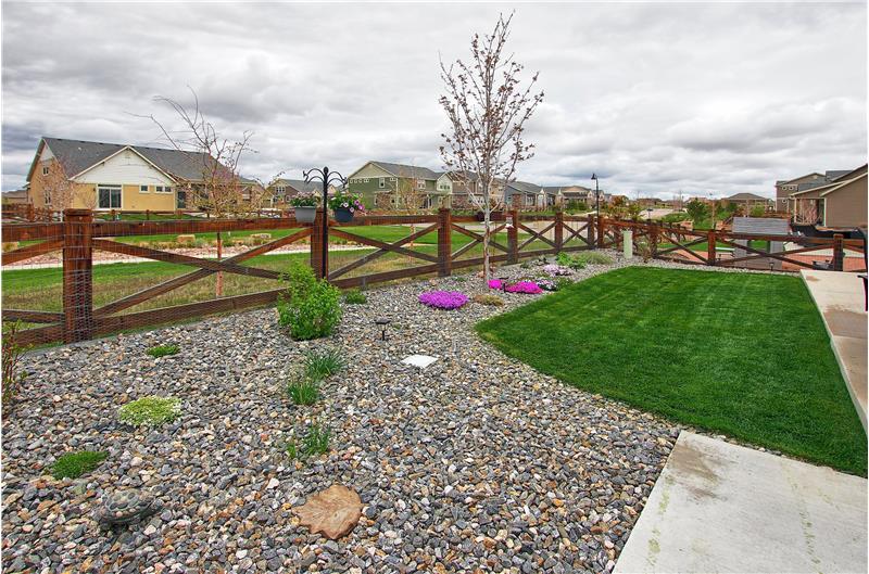 Lush green grass and rock gardens