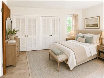 Virtually Staged Master Bedroom