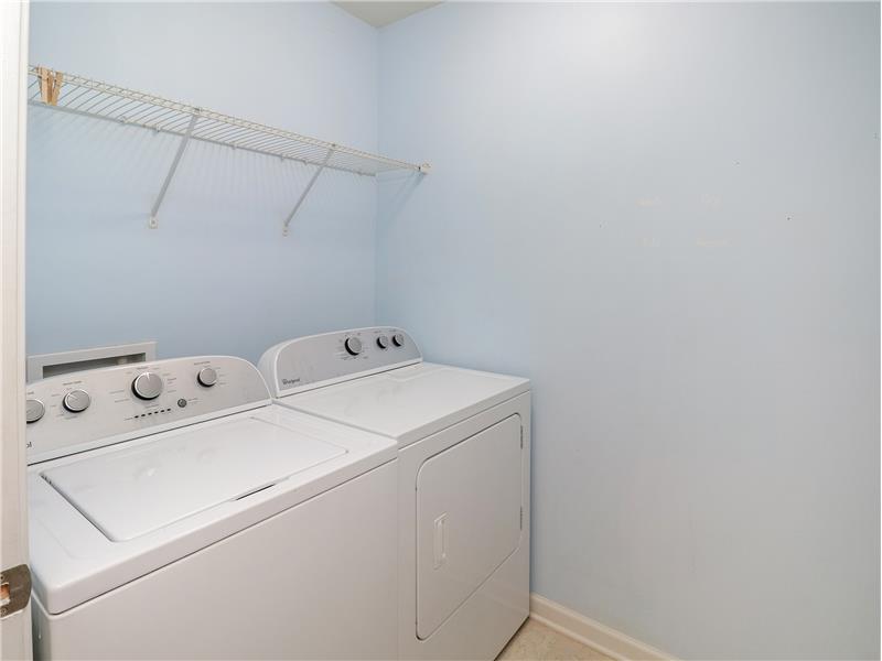 Laundry room with washer/dryer upstairs