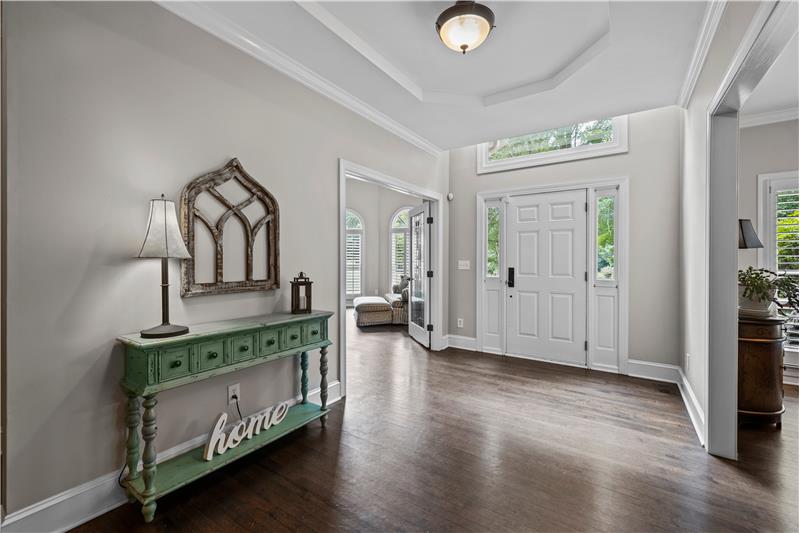 Foyer provides a gracious entry to the home.