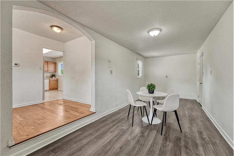 This flex space may also be used as a dining area