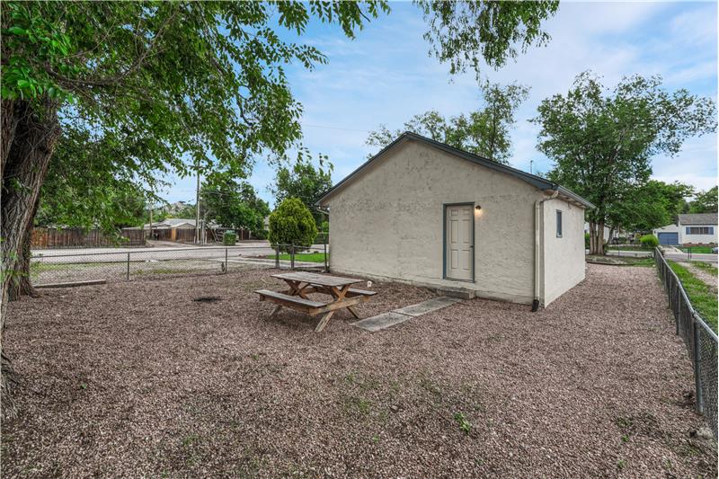 Side yard on garage side of home