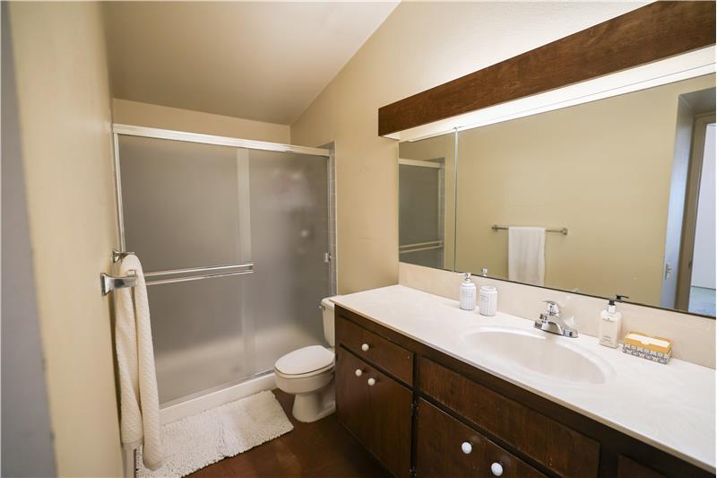 Primary bathroom with walk in shower