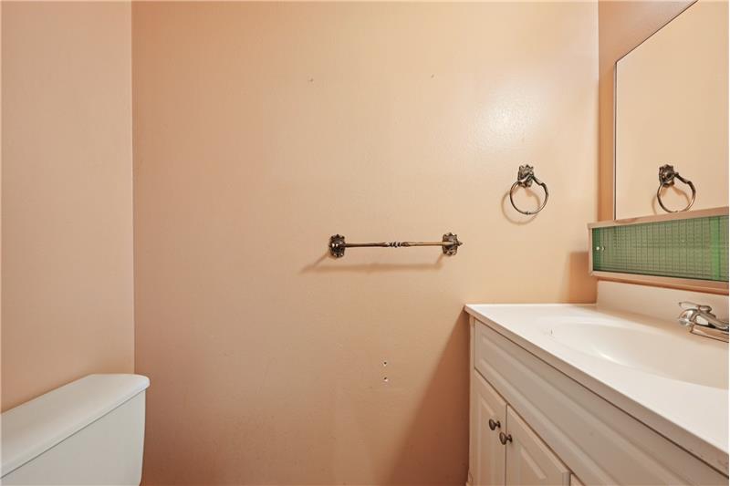 Half bath on main floor