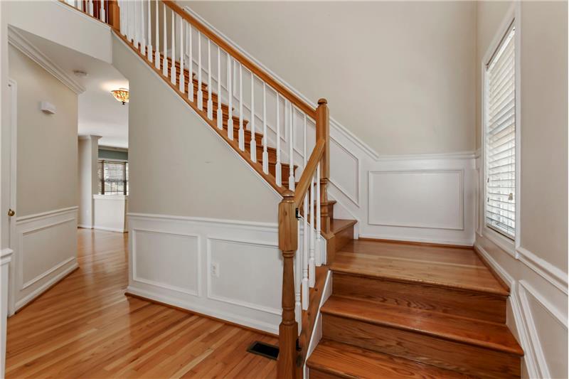 Hardwood Staircase to Upper Level