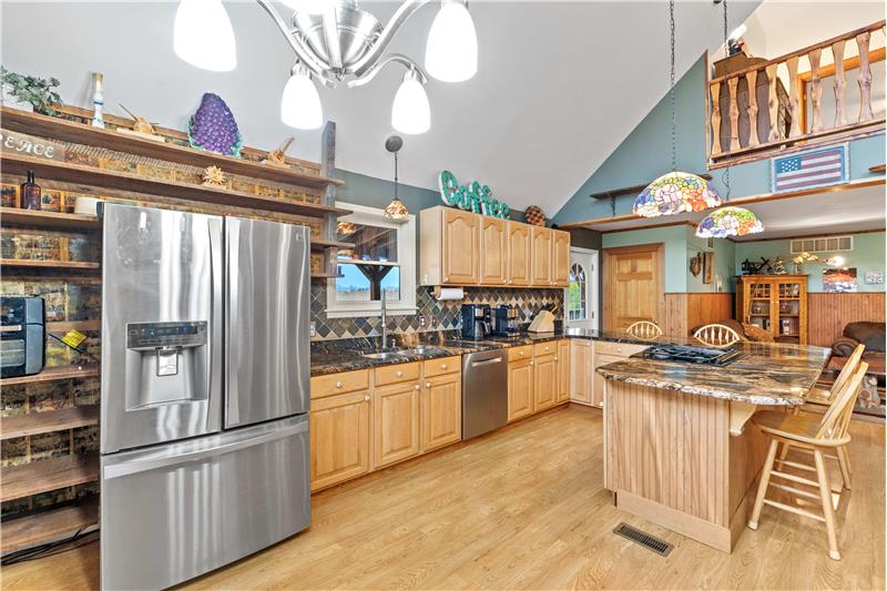 Kitchen has heated flooring