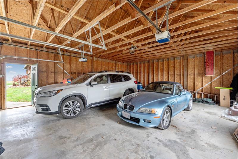 Inside garage