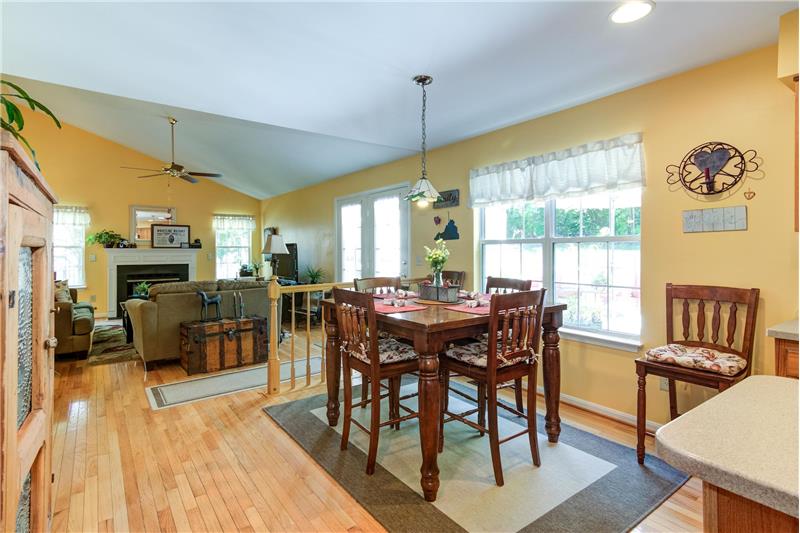 Kitchen open to Breakfast Nook and Family Room