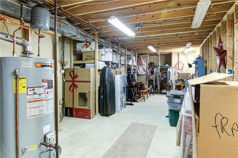 Unfinished Storage in Basement