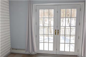 French Door to deck from the bedroom