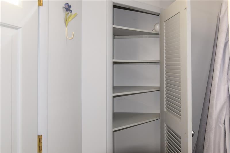 Closet  in second floor bathroom