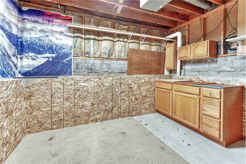 This basement is very usable! Makes for a great exercise area or flex space.