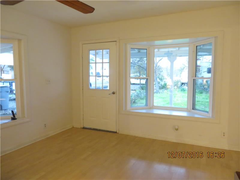Living room with 2 bay windows