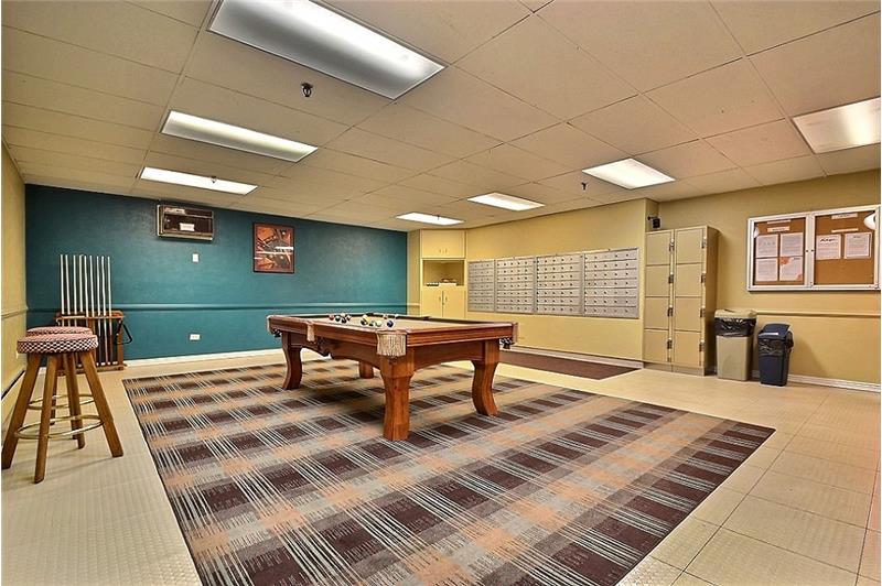 Mailroom with pool table