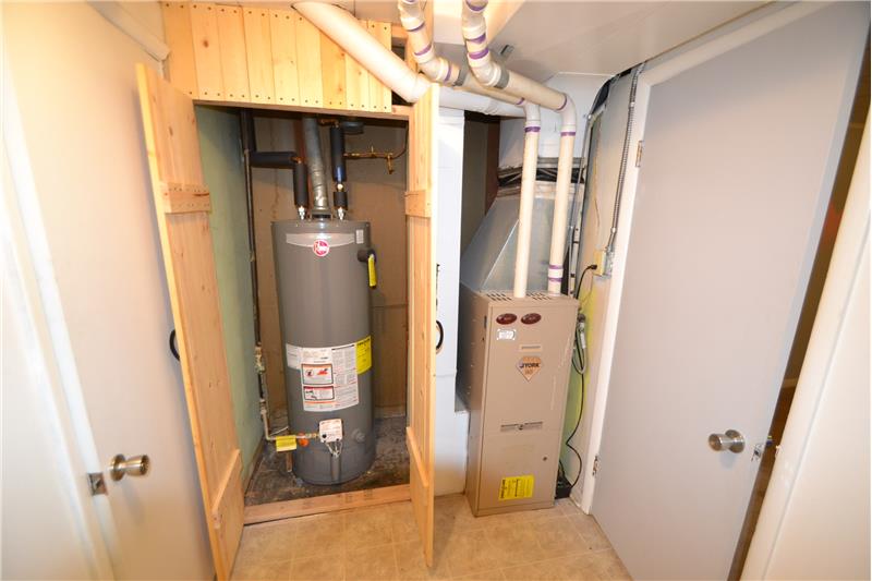 Newer hot water heater and high-efficiency furnace
