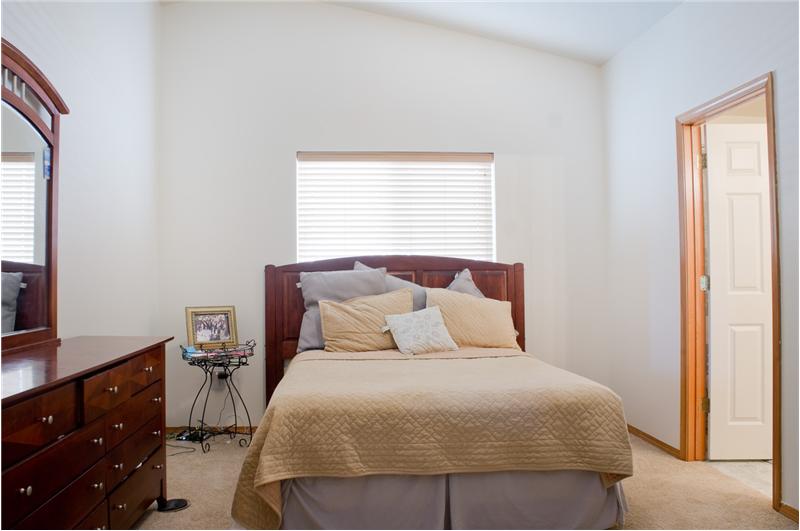 Vaulted ceiling in the Master Suite.