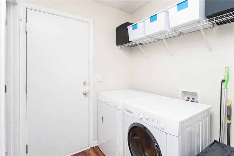 A large laundry area gives you plenty of room for storage and working.