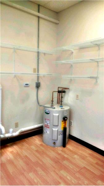Electric Water Heater and Shelving