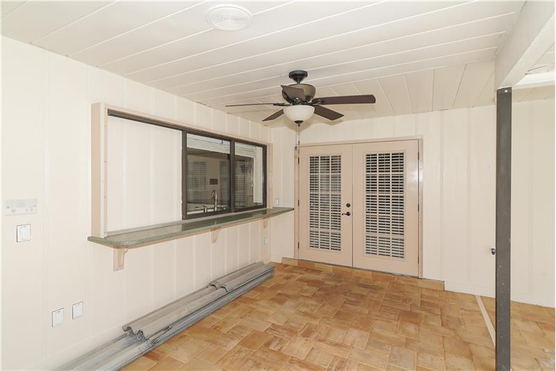 Kitchen Pass-Through to Pool Area