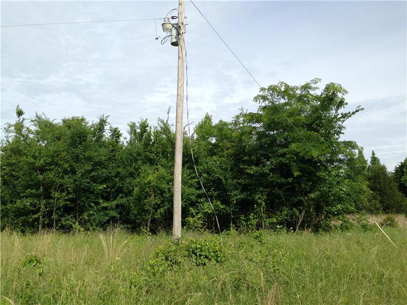 Electric pole on property