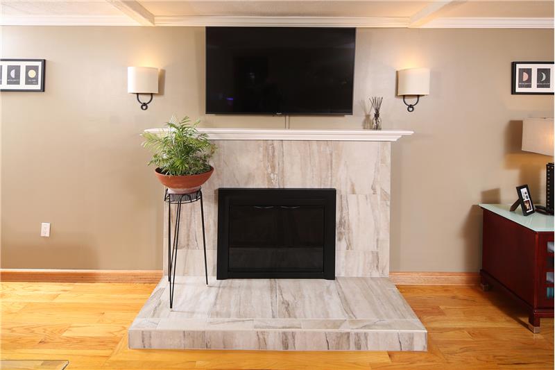 Porcelain Tile Fireplace