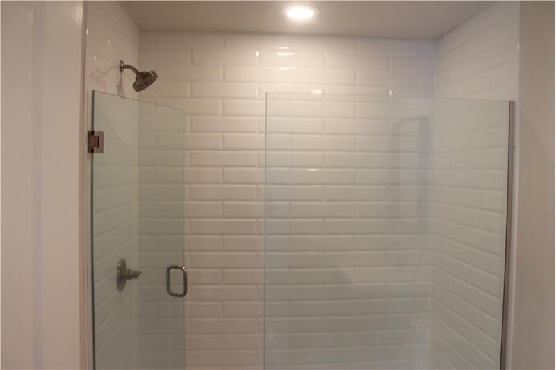 large shower in second bathroom