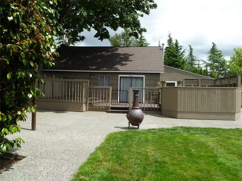 Looking at back deck of Main House