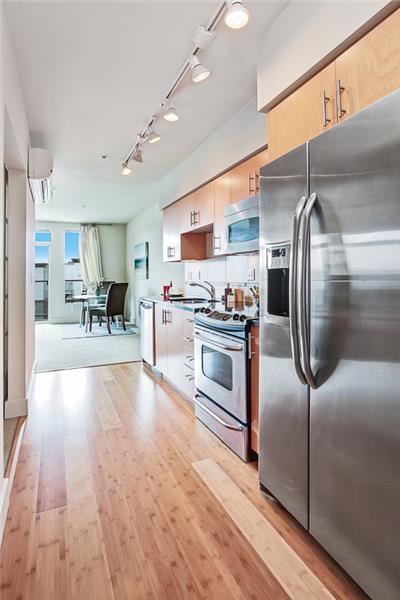 Bamboo floors in kitchen
