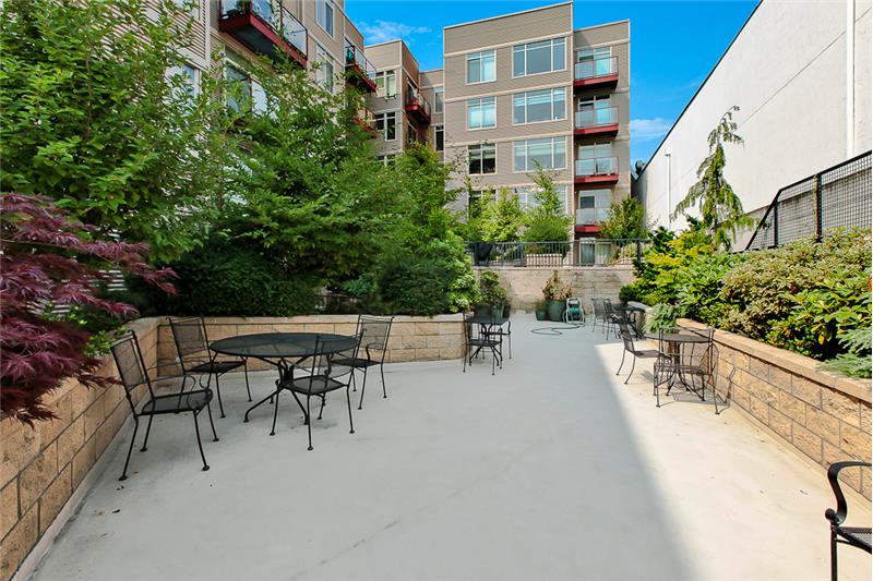 Patio with seating