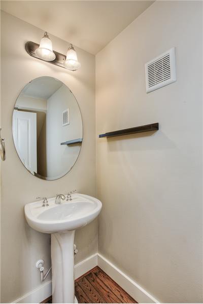 Half-bath on main level.