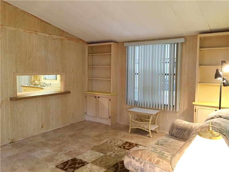Living Room with Built Ins On Wall