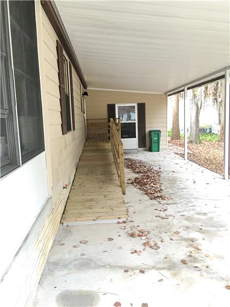 Covered Area with Ramp & Utility Room