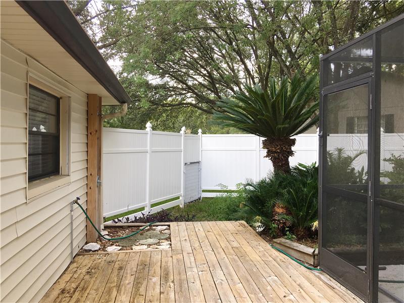 Wood Deck with Shower