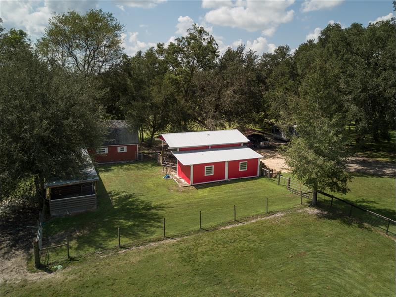 Aerial View of Barn and Workshop