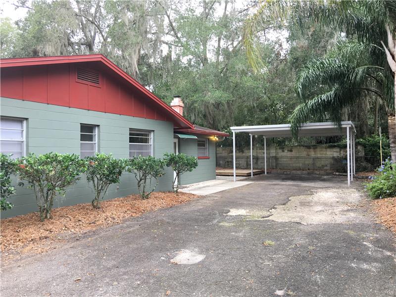 Long Driveway and Carport