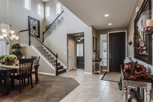 Grand entry and formal dining area.