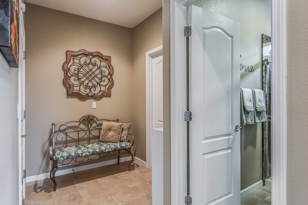 Mudroom area off of the garage entrance.