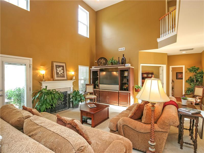 Two-story great room with catwalk above