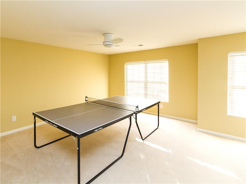Big loft area for media or game room