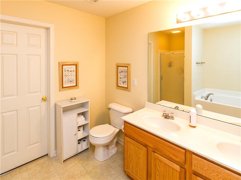 Garden tub plus shower in master bathroom
